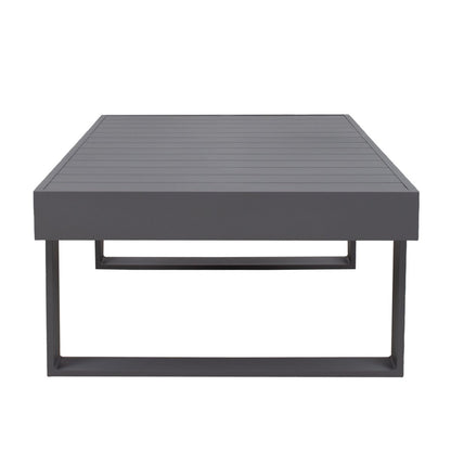 Garden Table East Slough | size: Length: 133cm, Width: 73.5cm, Height: 42cm | color: Gray | image: 4 | variant: 1005170