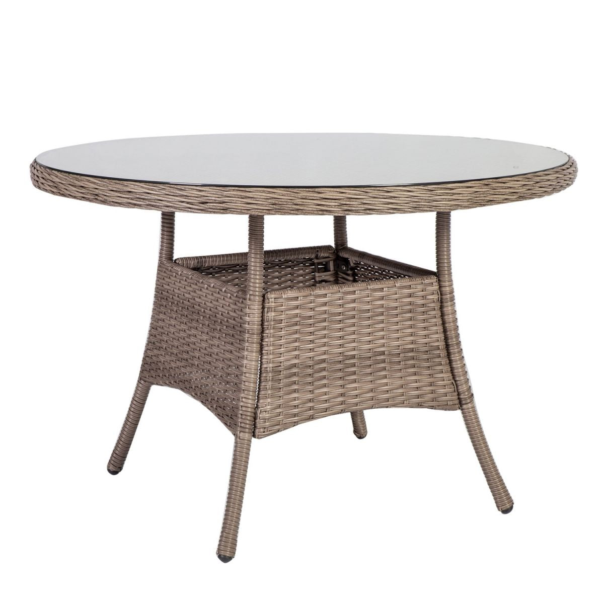 Garden Table East Tenby | size: Length: 110cm, Width: 110cm, Height: 73cm, Diameter: 110cm | color: Beige | image: 1 | variant: 1004892