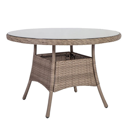 Garden Table East Tenby | size: Length: 110cm, Width: 110cm, Height: 73cm, Diameter: 110cm | color: Beige | image: 1 | variant: 1004892