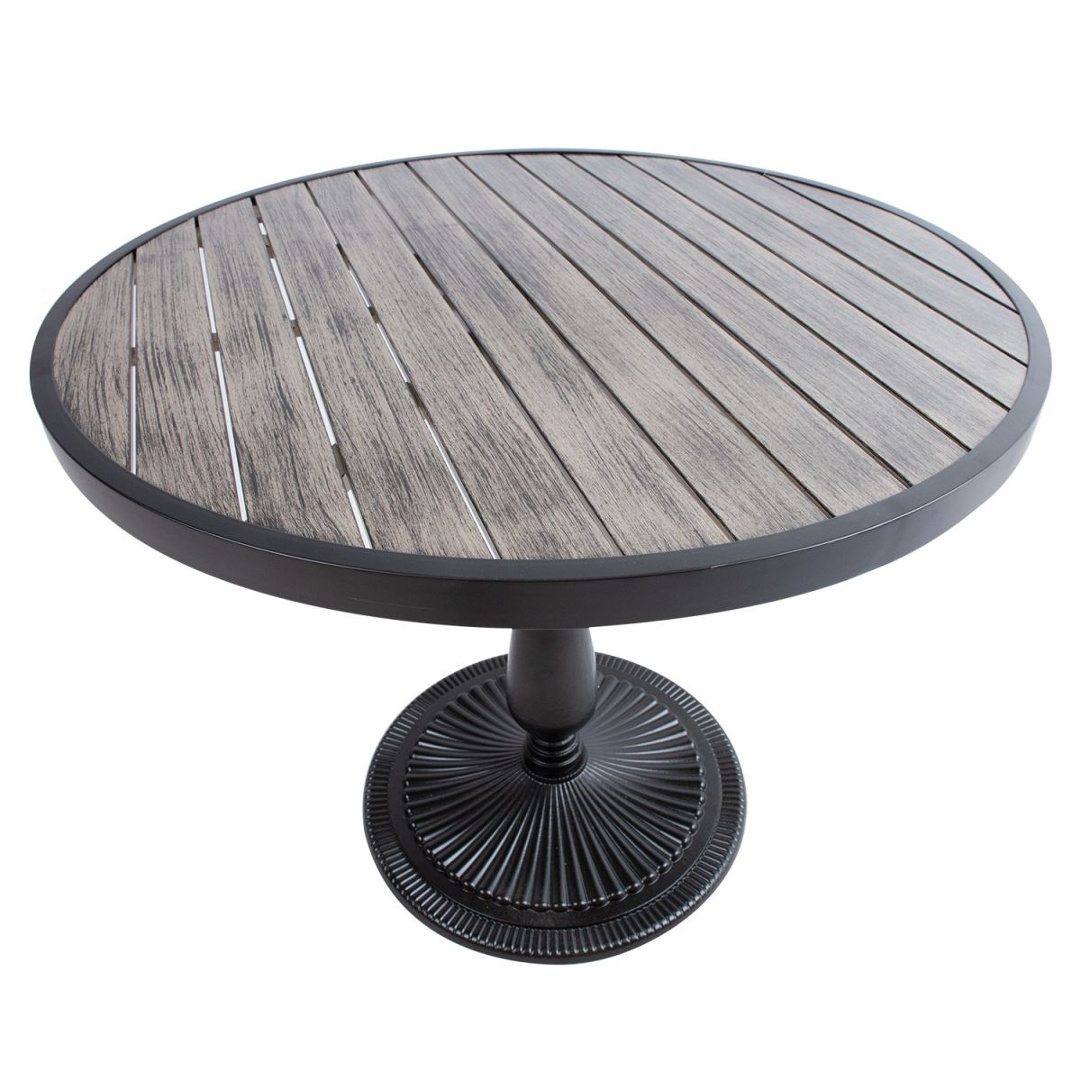 Garden Table East Wells | size: Length: 90cm, Width: 74cm, Height: 74cm, Diameter: 90cm | color: Gray | image: 2 | variant: 1005360
