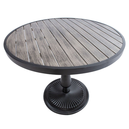 Garden Table East Wells | size: Length: 90cm, Width: 74cm, Height: 74cm, Diameter: 90cm | color: Gray | image: 2 | variant: 1005360