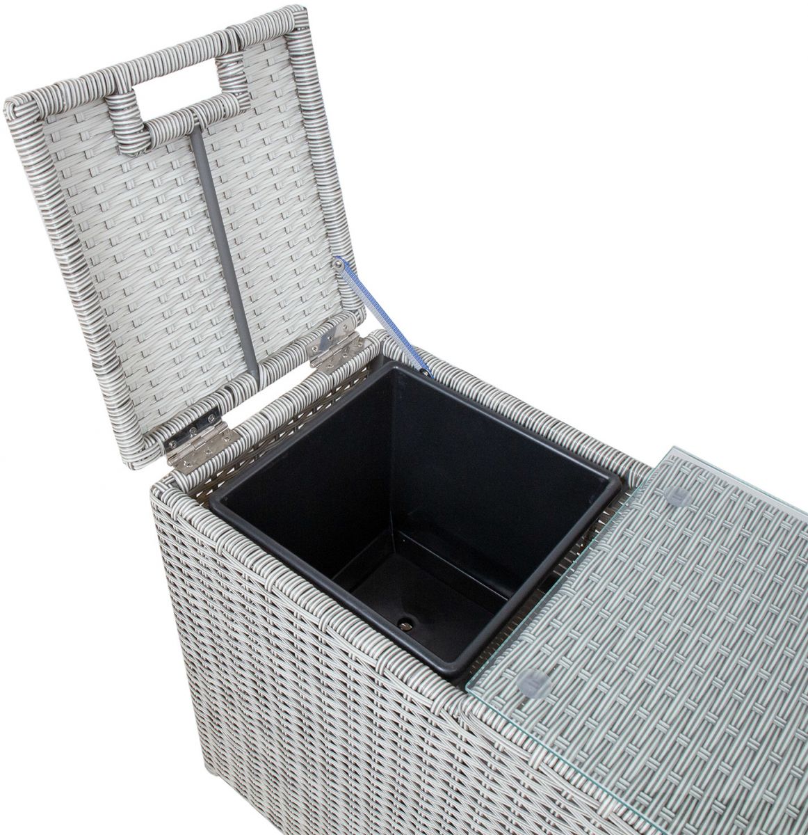 Garden Table Kirkwall | size: Length: 67cm, Width: 34cm, Height: 60cm | color: Gray | image: 4 | variant: 1005614