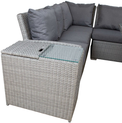 Garden Table Kirkwall | size: Length: 67cm, Width: 34cm, Height: 60cm | color: Gray | image: 5 | variant: 1005614