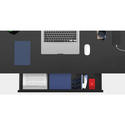 Height Adjustable Desk Bologna | size: Length: 60cm, Width: 120cm, Height: 121cm | color: Black / Black | image: 7 | variant: 1005900