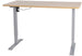 Height Adjustable Desk Bologna | size: Length: 70cm, Width: 140cm, Height: 121cm | color: Maple / Gray | image: 0 | variant: 1001511