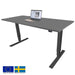 Height Adjustable Desk Brando 1 | size: Length: 70cm, Width: 120cm, Height: 129.1cm | color: Gray / Black | image: 0 | variant: 1006266