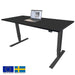 Height Adjustable Desk Brando 4 | size: Length: 70cm, Width: 140cm, Height: 129.1cm | color: Black / Black | image: 0 | variant: 1006277