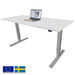 Height Adjustable Desk Brando 8 | size: Length: 70cm, Width: 160cm, Height: 129.1cm | color: White / Gray | image: 0 | variant: 1006288