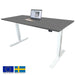 Height Adjustable Desk Brando | size: Length: 70cm, Width: 120cm, Height: 129.1cm | color: Gray / White | image: 0 | variant: 1006262