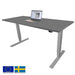 Height Adjustable Desk East Canterbury | size: Length: 70cm, Width: 120cm, Height: 129.1cm | color: Gray / Gray | image: 0 | variant: 1004655