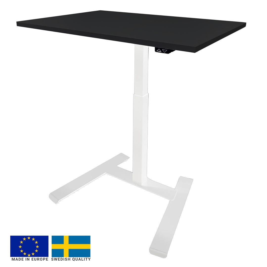 Height Adjustable Desk East Chester | size: Length: 70cm, Width: 100cm, Height: 119cm | color: Black / White | image: 0 | variant: 1004736