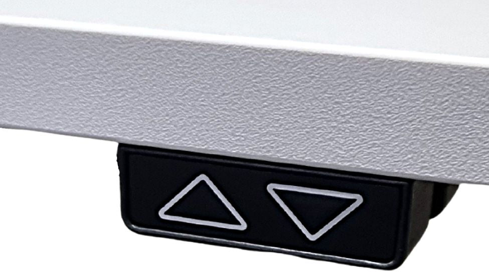 Height Adjustable Desk East Chester | size: Length: 70cm, Width: 100cm, Height: 119cm | color: White / White | image: 2 | variant: 1004735