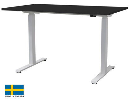 Height Adjustable Desk East Stratford | size: Length: 70cm, Width: 120cm, Height: 117.5cm | color: Black / White | image: 0 | variant: 1004707
