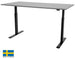 Height Adjustable Desk East Stratford | size: Length: 70cm, Width: 120cm, Height: 117.5cm | color: Gray / Black | image: 0 | variant: 1004710