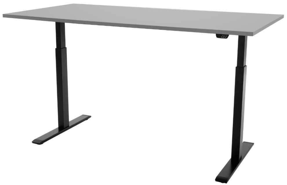 Height Adjustable Desk East Stratford | size: Length: 70cm, Width: 120cm, Height: 117.5cm | color: Gray / Black | image: 1 | variant: 1004710