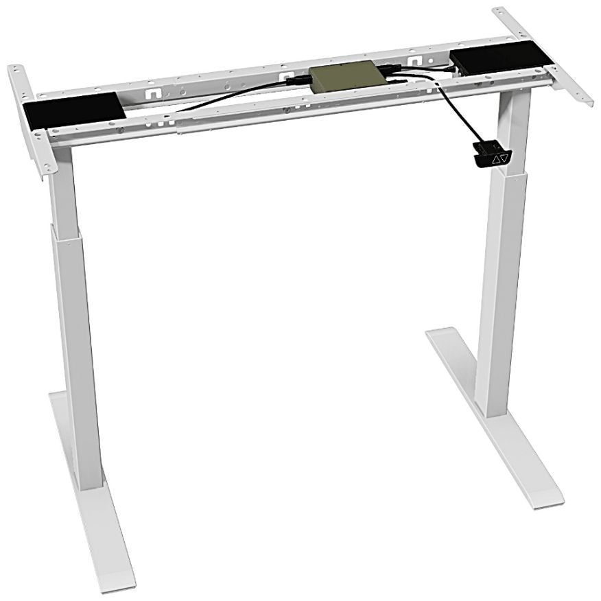 Height Adjustable Desk East Stratford | size: Length: 70cm, Width: 120cm, Height: 117.5cm | color: Gray / Gray | image: 3 | variant: 1004714