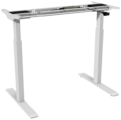 Height Adjustable Desk East Stratford | size: Length: 70cm, Width: 120cm, Height: 117.5cm | color: Gray / White | image: 3 | variant: 1004706