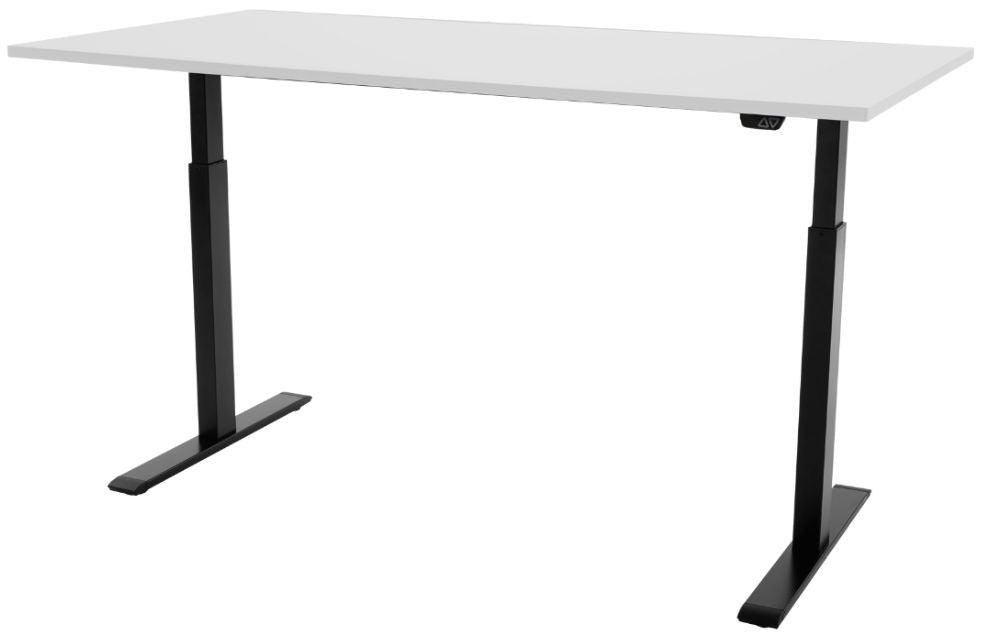 Height Adjustable Desk East Stratford | size: Length: 70cm, Width: 120cm, Height: 117.5cm | color: White / Black | image: 1 | variant: 1004709
