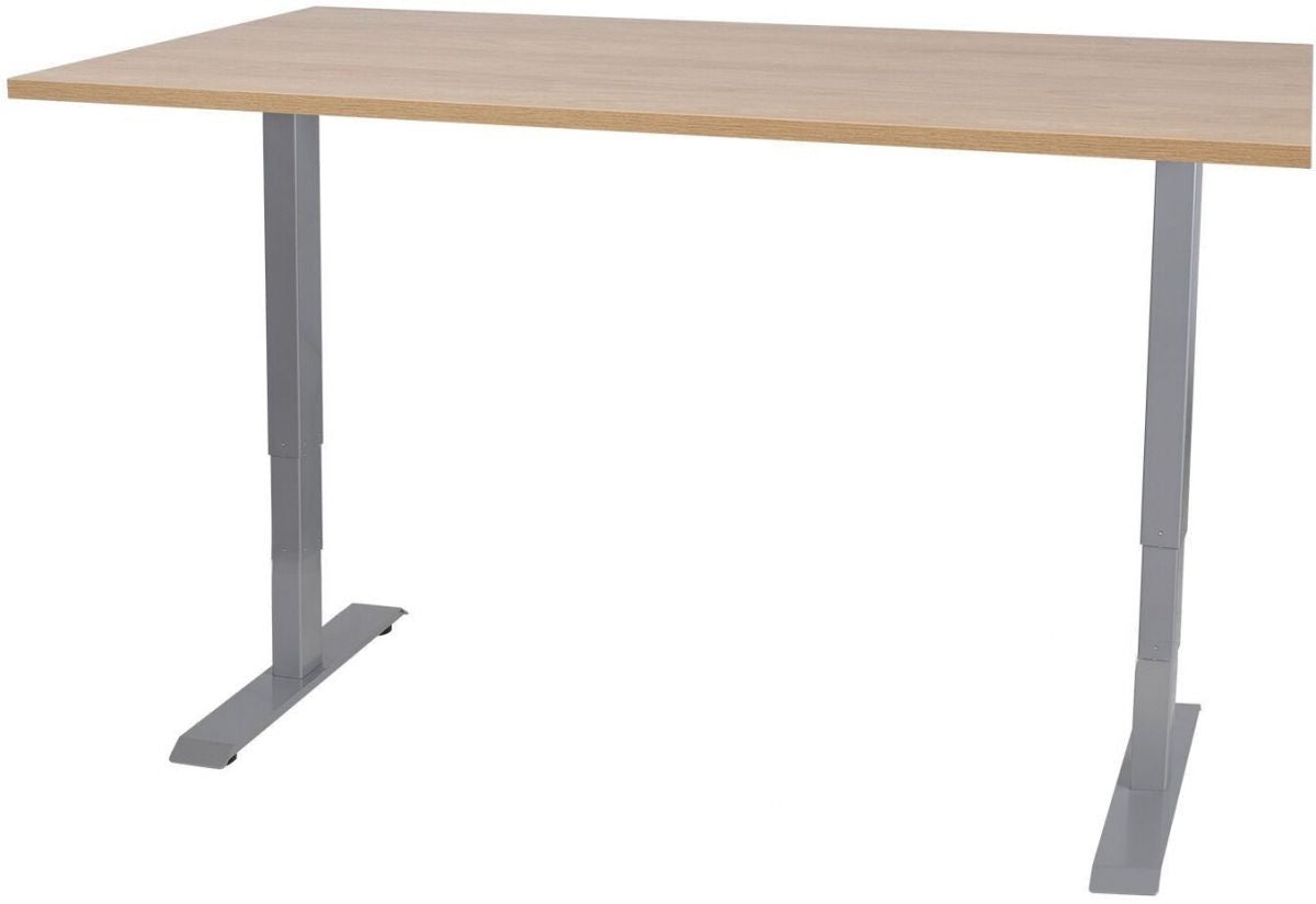 Height Adjustable Desk Ergo 2 2 | size: Length: 80cm, Width: 160cm, Height: 125cm | color: Maple / Gray | image: 0 | variant: 1006216