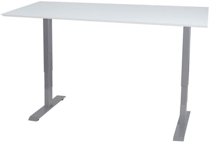 Height Adjustable Desk Ergo 2 2 | size: Length: 80cm, Width: 160cm, Height: 125cm | color: White / Gray | image: 0 | variant: 1006217