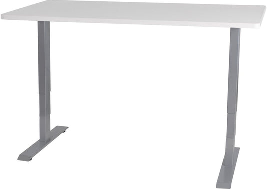 Height Adjustable Desk Ergo 2 | size: Length: 70cm, Width: 140cm, Height: 125cm | color: White / Gray | image: 0 | variant: 1006210