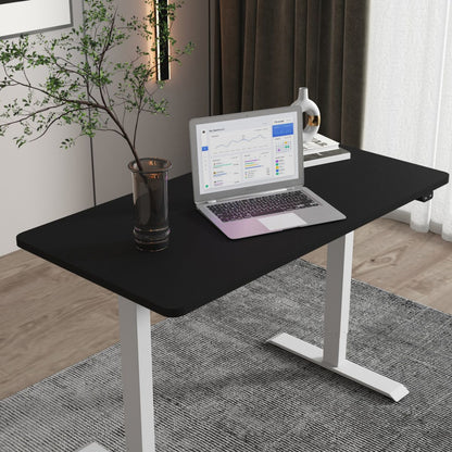 Height Adjustable Desk Ergo 3 | size: Length: 80cm, Width: 140cm, Height: 121cm | color: Black / Gray | image: 3 | variant: 1006256