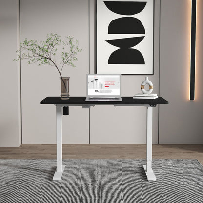 Height Adjustable Desk Ergo 3 | size: Length: 80cm, Width: 140cm, Height: 121cm | color: Black / Gray | image: 4 | variant: 1006256
