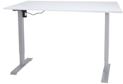 Height Adjustable Desk Ergo 3 | size: Length: 80cm, Width: 140cm, Height: 121cm | color: White / Gray | image: 0 | variant: 1006255