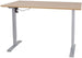 Height Adjustable Desk Ergo 4 | size: Length: 80cm, Width: 160cm, Height: 121cm | color: Hickory / Gray | image: 0 | variant: 1006258
