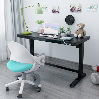 Height Adjustable Desk Ergo 5 | size: Length: 60cm, Width: 120cm, Height: 121cm | color: Black / Black | image: 5 | variant: 1012122