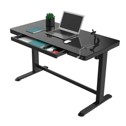 Height Adjustable Desk Ergo 5 | size: Length: 60cm, Width: 120cm, Height: 121cm | color: Black / Black | image: 6 | variant: 1012122