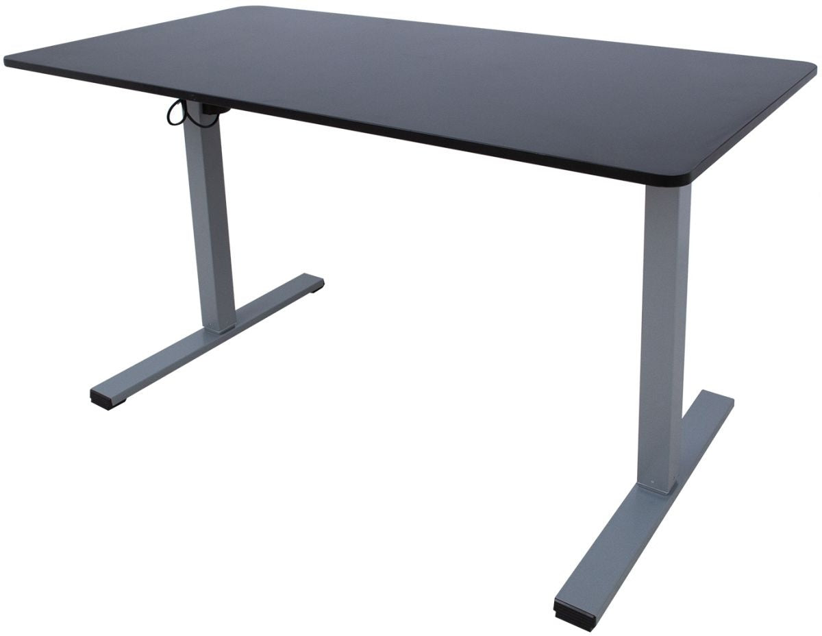 Height Adjustable Desk Ergo Optimal 1 | size: Length: 60cm, Width: 120cm, Height: 116cm | color: Black / Gray | image: 0 | variant: 1006243
