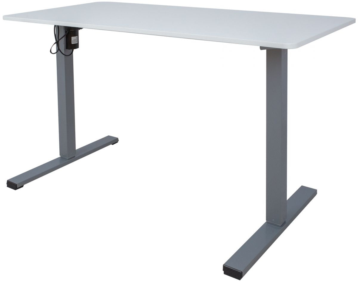 Height Adjustable Desk Ergo Optimal 1 | size: Length: 60cm, Width: 120cm, Height: 116cm | color: White / Gray | image: 0 | variant: 1006242
