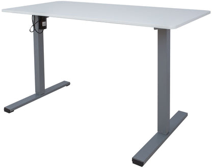 Height Adjustable Desk Ergo Optimal 1 | size: Length: 60cm, Width: 120cm, Height: 116cm | color: White / Gray | image: 0 | variant: 1006242