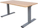 Height Adjustable Desk Ergo Optimal 2 1 | size: Length: 80cm, Width: 160cm, Height: 127cm | color: Nut tree / Gray | image: 0 | variant: 1006234