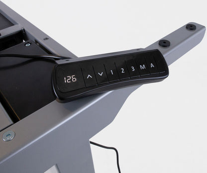 Height Adjustable Desk Ergo Optimal 2 1 | size: Length: 80cm, Width: 160cm, Height: 127cm | color: Nut tree / Gray | image: 1 | variant: 1006234
