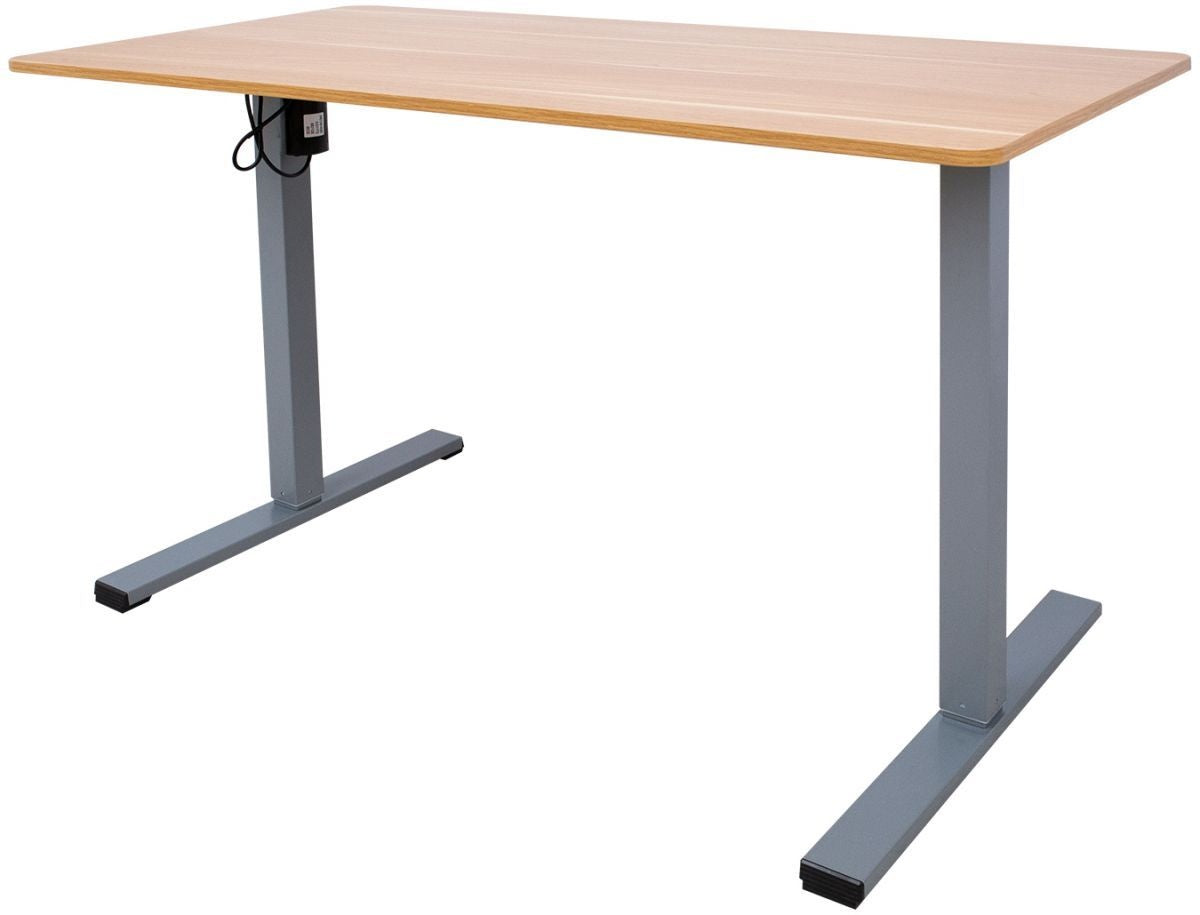 Height Adjustable Desk Ergo Optimal 2 | size: Length: 70cm, Width: 140cm, Height: 116cm | color: Nut tree / Gray | image: 0 | variant: 1012425