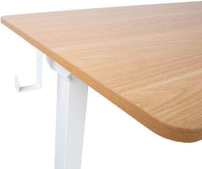 Height Adjustable Desk Ergo | size: Length: 60cm, Width: 120cm, Height: 121cm | color: Oak / White | image: 3 | variant: 1006246
