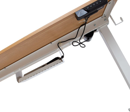 Height Adjustable Desk Ergo | size: Length: 60cm, Width: 120cm, Height: 121cm | color: Oak / White | image: 5 | variant: 1006246