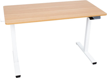 Height Adjustable Desk Ergo | size: Length: 60cm, Width: 120cm, Height: 121cm | color: Oak / White | image: 6 | variant: 1006246