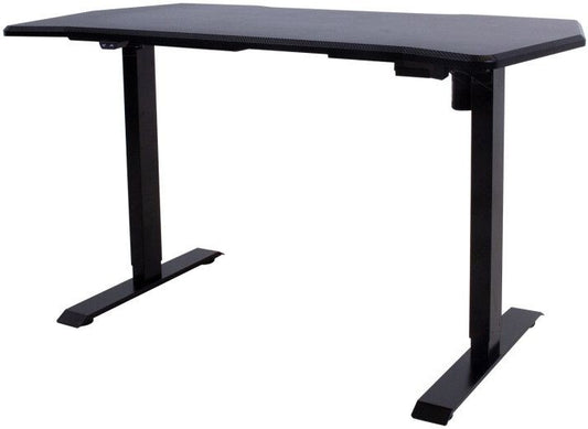 Height Adjustable Desk Gamer | size: Length: 70cm, Width: 140cm, Height: 121cm | color: Black / Black | image: 0 | variant: 1012125