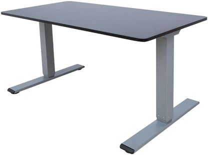 Height Adjustable Desk Genoa | size: Length: 80cm, Width: 140cm, Height: 127cm | color: Black / Gray | image: 0 | variant: 1001493
