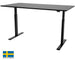 Height Adjustable Desk Scandic 4 | size: Length: 70cm, Width: 120cm, Height: 117.5cm | color: Black / Black | image: 0 | variant: 1006326