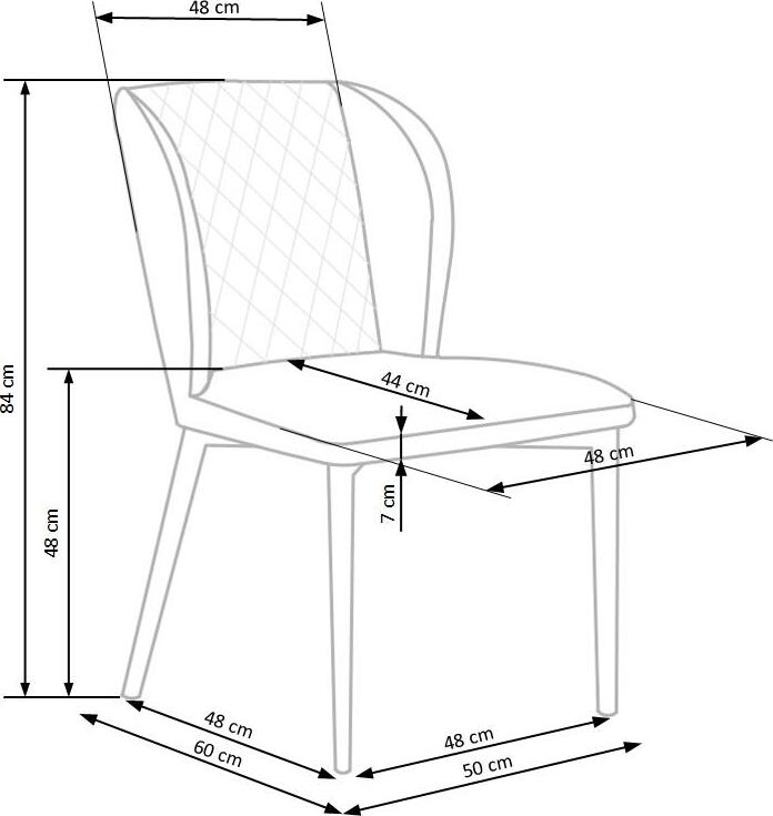 Kitchen Chair Amsterdam | size: Width: 50cm, Height: 84cm, Depth: 60cm | color: Red | image: 8 | variant: 1002308
