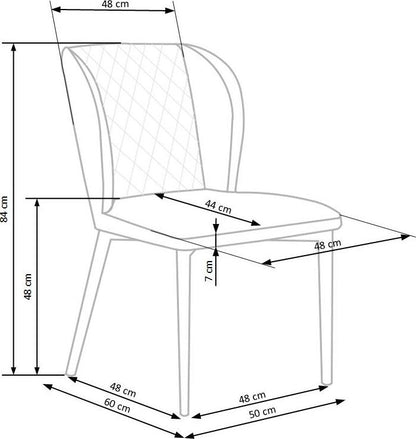 Kitchen Chair Amsterdam | size: Width: 50cm, Height: 84cm, Depth: 60cm | color: Red | image: 8 | variant: 1002308