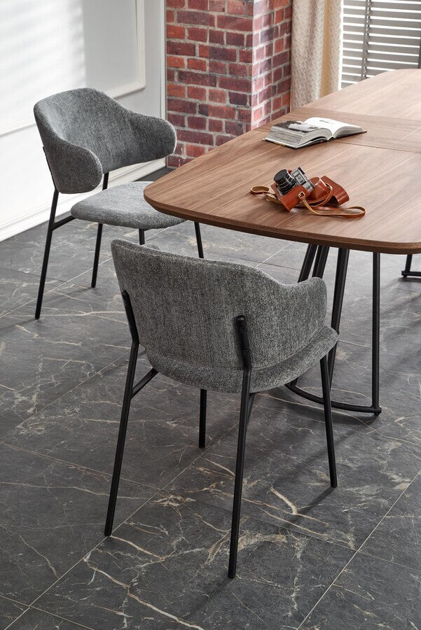 Kitchen Chair Barcelona | size: Width: 52cm, Height: 82cm, Depth: 62cm | color: Gray | image: 2 | variant: 1002474