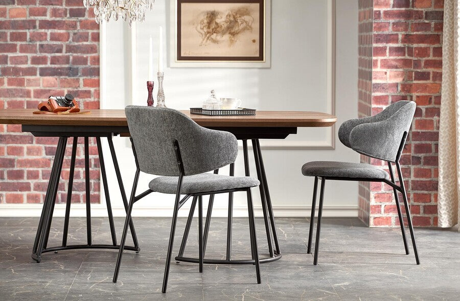 Kitchen Chair Barcelona | size: Width: 52cm, Height: 82cm, Depth: 62cm | color: Gray | image: 3 | variant: 1002474