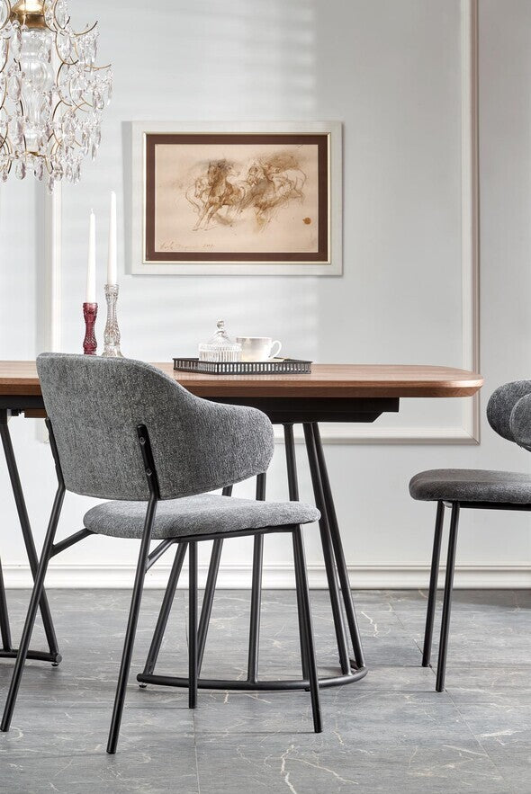 Kitchen Chair Barcelona | size: Width: 52cm, Height: 82cm, Depth: 62cm | color: Gray | image: 4 | variant: 1002474