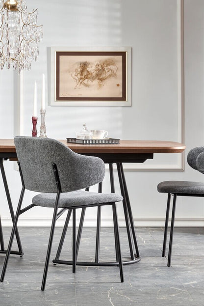 Kitchen Chair Barcelona | size: Width: 52cm, Height: 82cm, Depth: 62cm | color: Gray | image: 4 | variant: 1002474