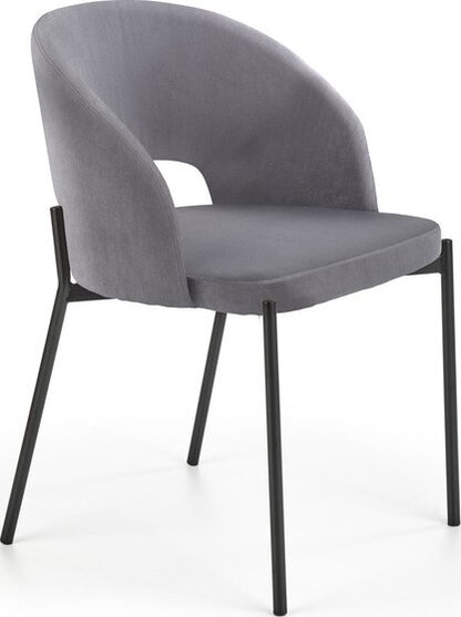 Kitchen Chair Beirut | size: Width: 51cm, Height: 77cm, Depth: 57cm | color: Gray | image: 2 | variant: 1002417